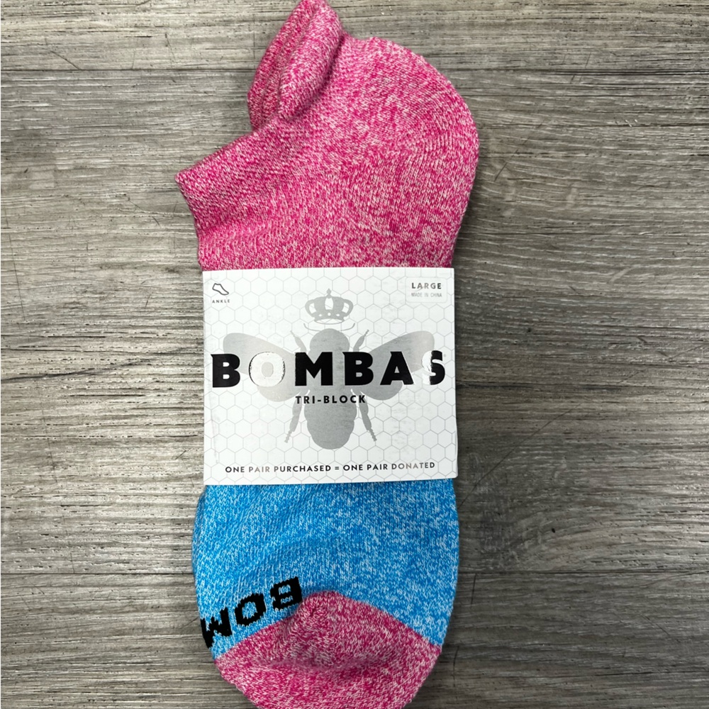 Bombas Tri-Block Ankle Socks - Size Large
